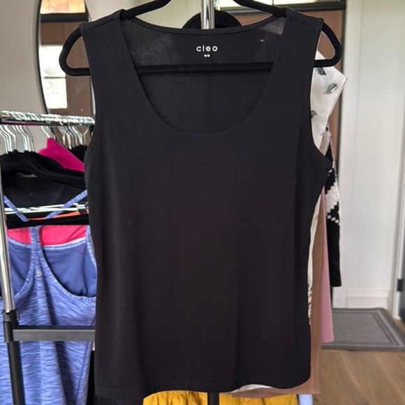 Cleo Black Fitted Tank Top - Picture 1 of 3